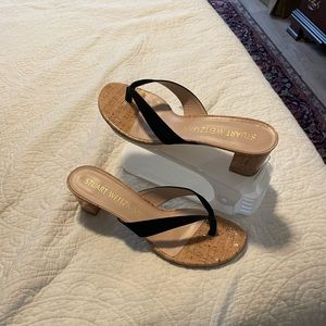 Stuart Wietzman suede heeled sandals